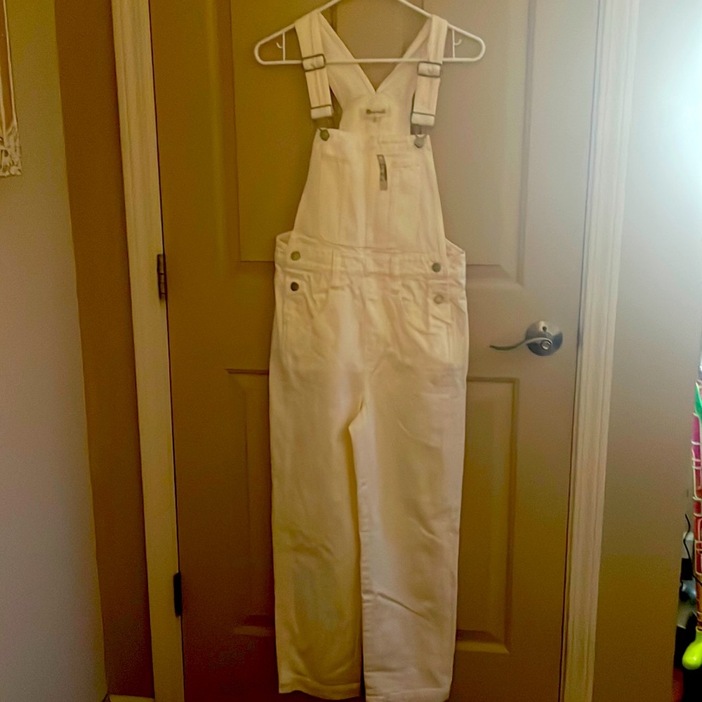 Madewell off white overalls